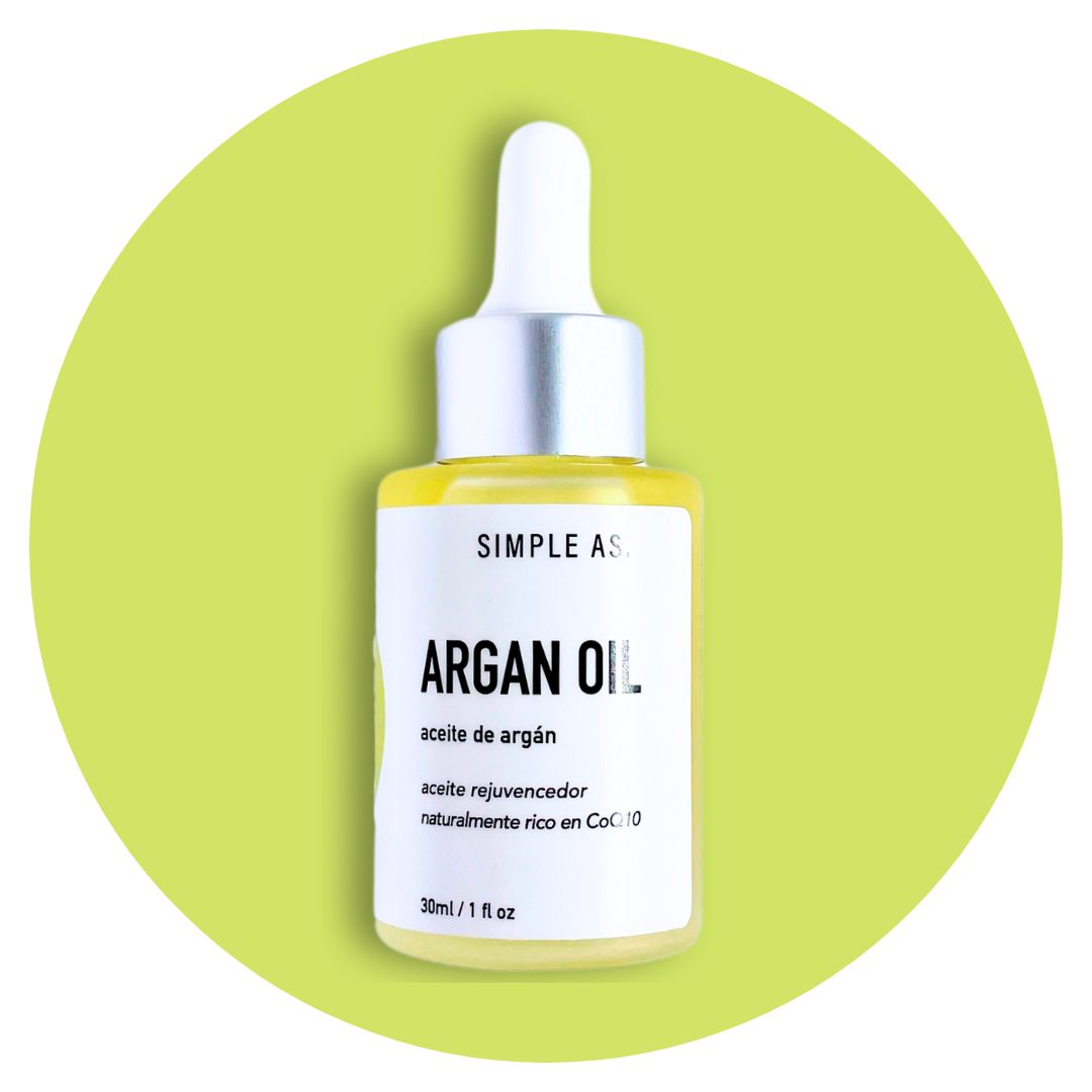 Aceite de argan 30ml envase transparente de simple as