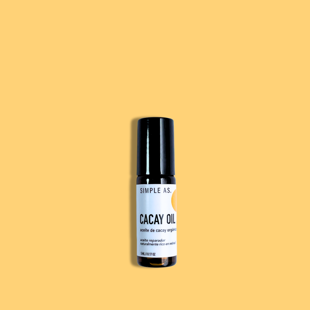 el aceite de cacay 5ml con fondo plano.
