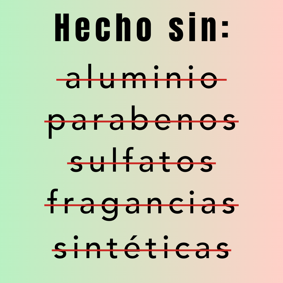 Infografía que muestra qué ingredientes están excluidos de nuestros desodorantes.