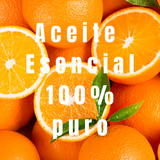 foto de unas Naranjas con el texto "aceite esencial 100% puro"
