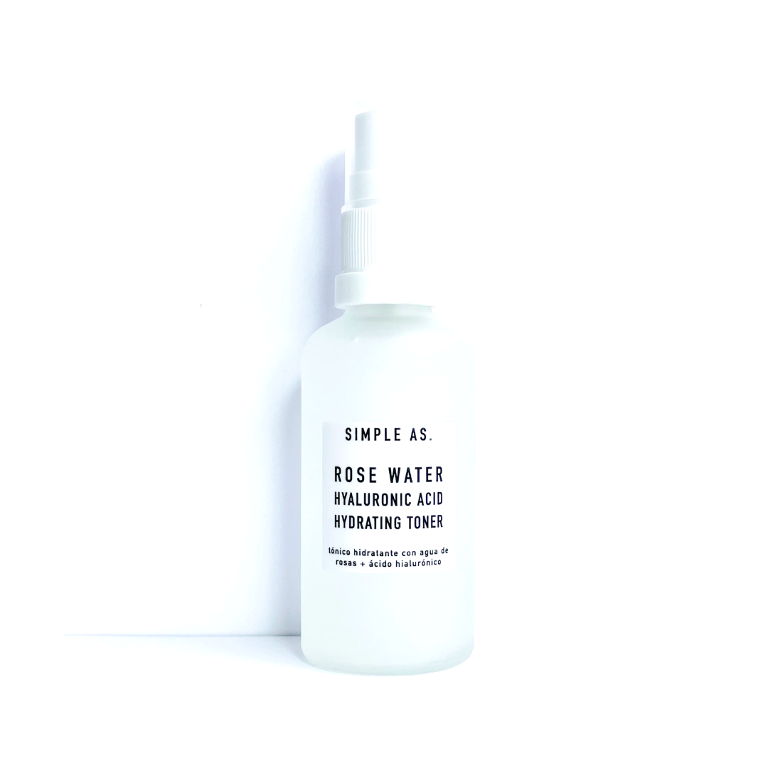 Gel Facial de Ácido Hialurónico + Agua de Rosas de Simple As sin caja