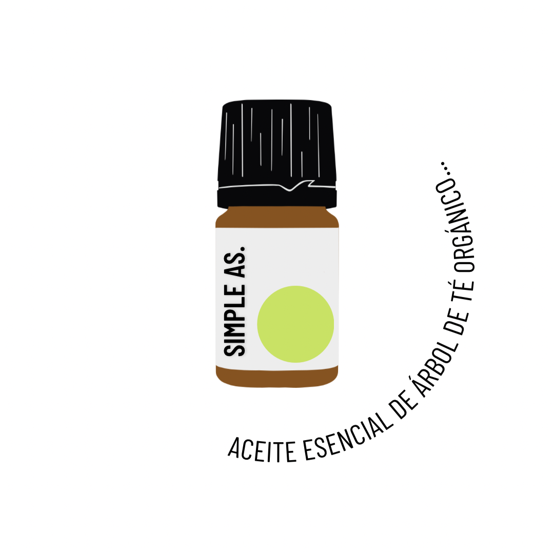 Aceite Esencial de Árbol de Té Orgánico infográfico.