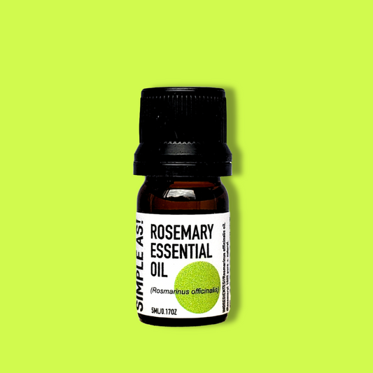 Aceite Esencial de Romero de Simple As con fondo plano.