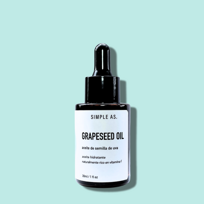 Aceite de Semilla de Uva de Simple As con fondo plano