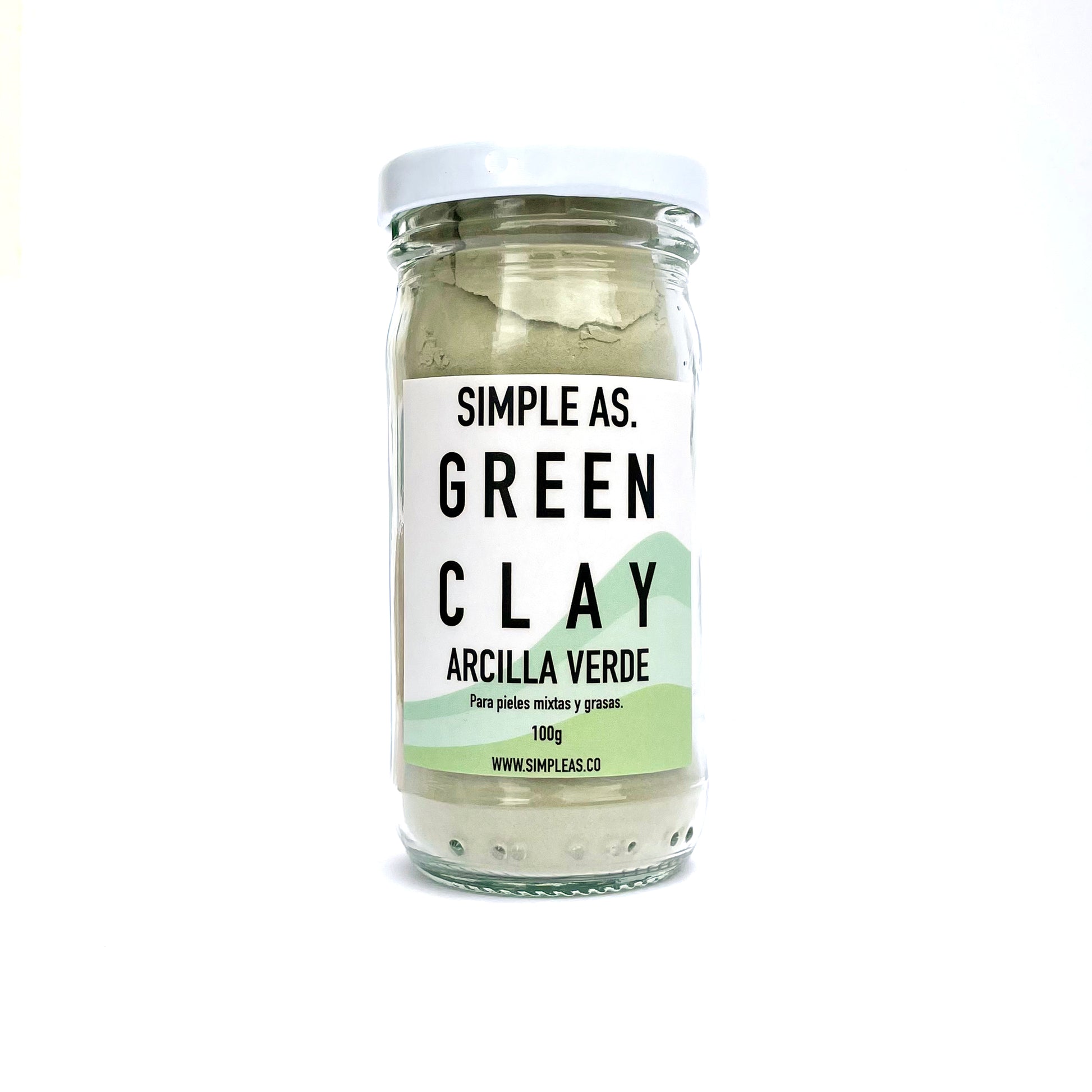 Arcilla Verde Orgánica 100g - Simple As.